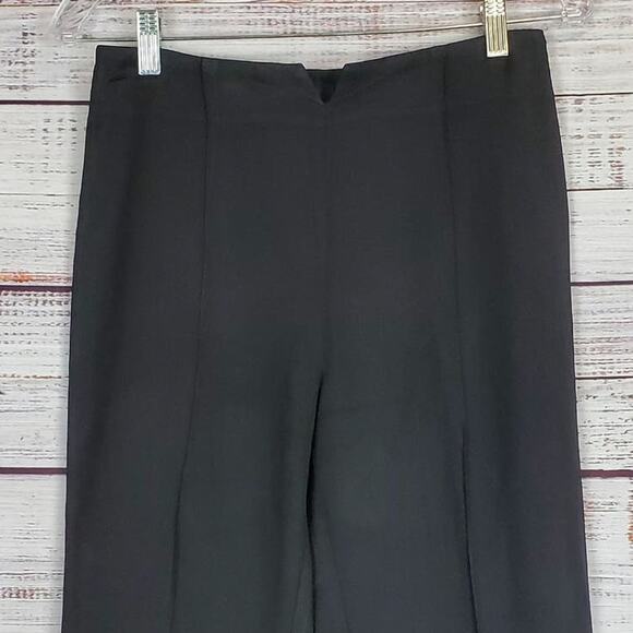 Peresteso Italian Virgin Wool Blend Black Dress Pants Ponte Seamed Size 42 (S) - Picture 4 of 10